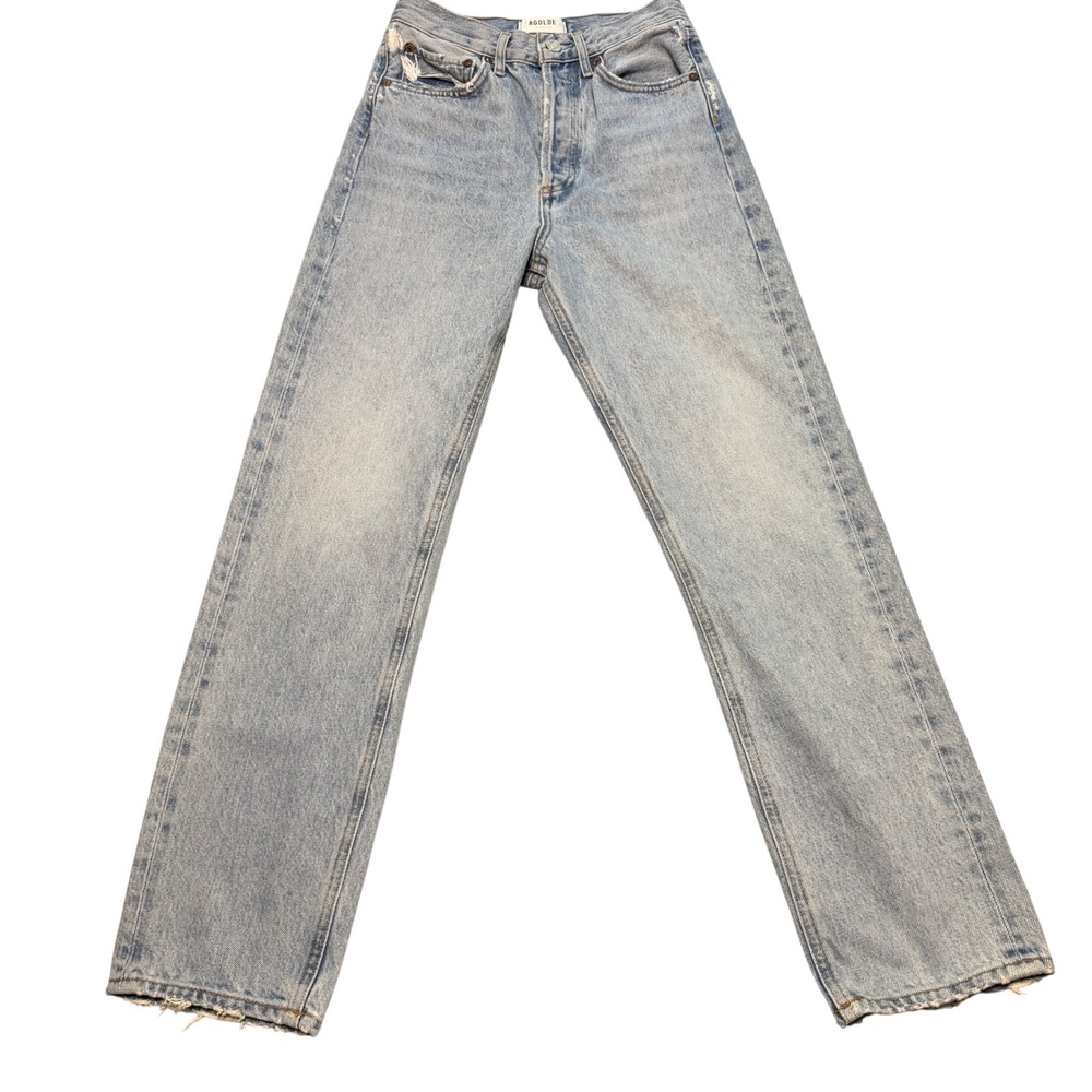 AGOLDE 90's Mid Rise Loose Fit Jeans Light Wash Organic Cotton A069D-1141 Sz 23